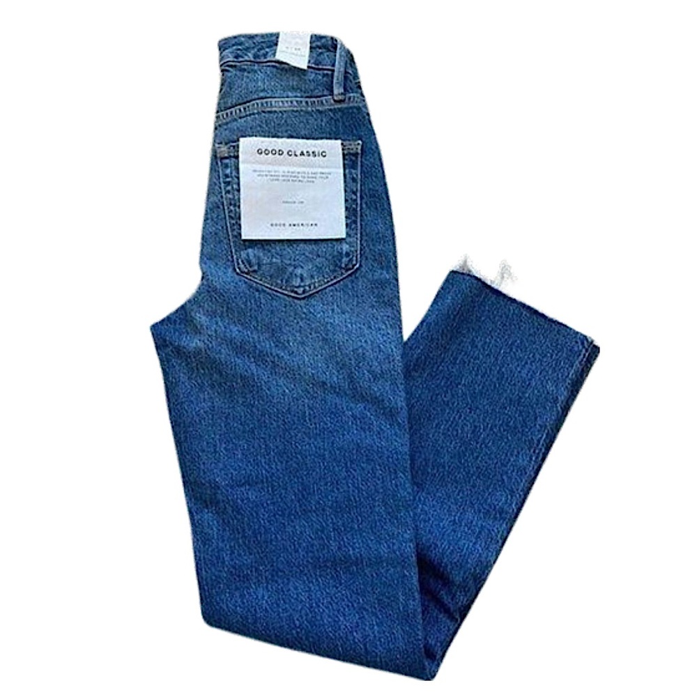 medium wash Good Classic jeans | raw hem | compression denim | booty shaping